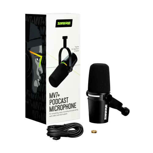Shure MV7+-K студийный динамический микрофон