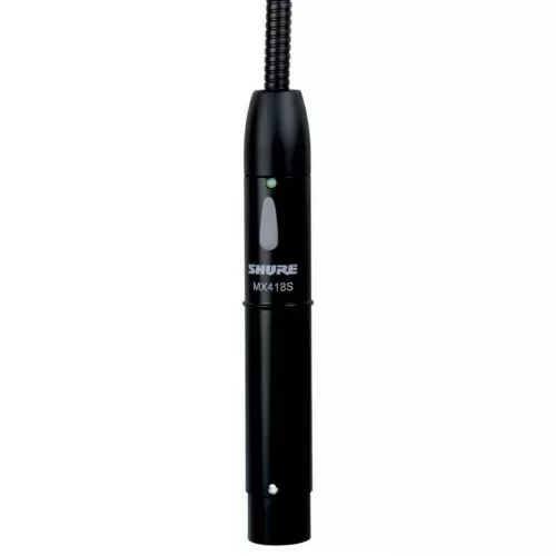 Shure MX418S/S Конденсаторный микрофон на гусиной шее, суперкардиоида, предусилитель с выключателем