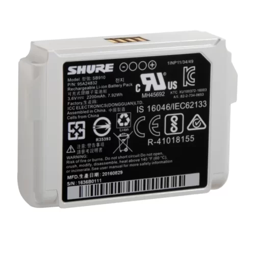 Shure SB910 Аккумулятор для передатчика ADX1