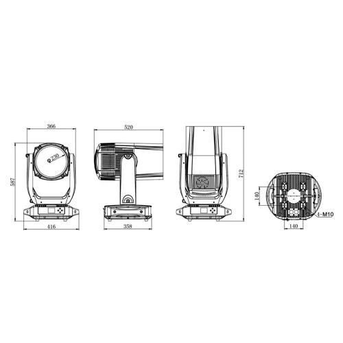 Silver Star SS9471SCM NEPTUNE SUPER BEAM Поворотная всепогодная Beam «голова», IP 65