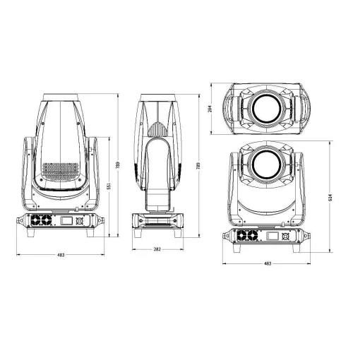 Silver Star SS9281SC PLUTO 800 PROFILE WASH Вращающаяся голова Wash, 800 Вт., CMY+СТО