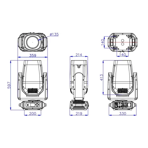 Silver Star SS9464SCM N ONE-X Вращающаяся голова Beam, Spot, 450 Вт., CMY+CTO, IP66