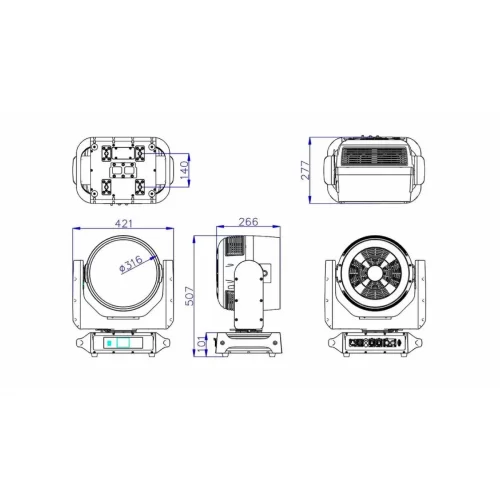 Silver Star SS9681XCAM NW8-XT Вращающаяся голова Wash, 19x50 Вт., RGBAW, IP66