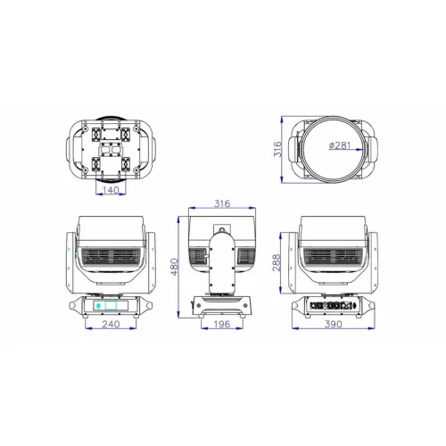 Silver Star SS9683XCAM NW8-XT Вращающаяся голова Wash, 19x50 Вт., RGBWA, IP66