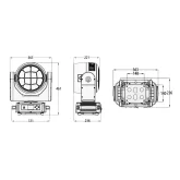 Silver Star NW6 Вращающаяся голова Wash, 12x60 Вт., RGBL, LED-кольцо, IP66