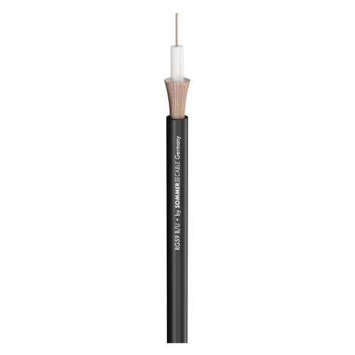 Sommer Cable SC-CLASSIC SERIES MKII RG59 B/U BLK (600-0451) Коаксиальный кабель сверхвысокого разрешения, 1х0,60