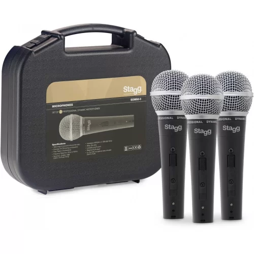 Stagg SDM50-3 Комплект из 3-х динамических микрофонов