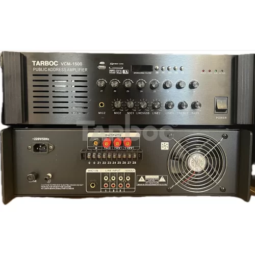 Tarboc VCM-1500L Трансляционный микшер-усилитель, 1500 Вт., MP3, FM, Bluetooth, 8 зон