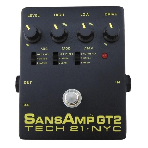 Tech 21 SansAmp GT2 Педаль эмулятор усилителей Fender, Marshall, Mesa Boogie
