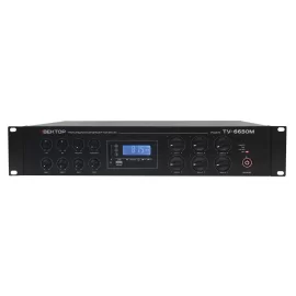 ВЕКТОР ТУ-6650М (V2) Трансляционный микшер-усилитель, 650 Вт., 6 зон, MP3, FM, Bluetooth
