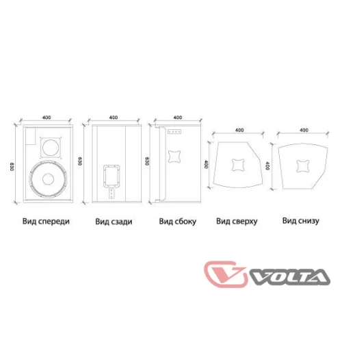 Volta M-12MA Активный сценический монитор, 350 Вт., 12"