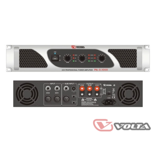 Volta PA-3.1000 Усилитель мощности, 2х550+1000 Вт., 4 Ом.