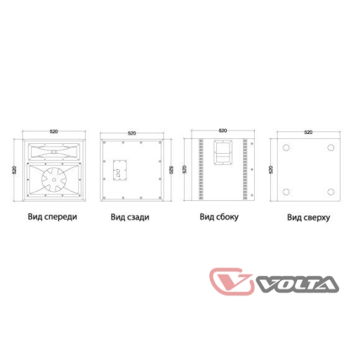 Volta T-REX TOP Пассивная АС, 600 Вт., 12"+3"
