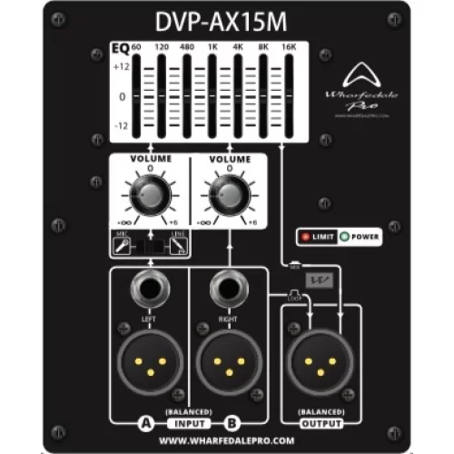 Wharfedale Pro DVP-AX12M Активный сценический монитор, 500 Вт., 12"