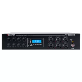 ВЕКТОР ТУ-6250МД Трансляционный микшер-усилитель, 250 Вт., MP3, FM, Bluetooth, 6 зон