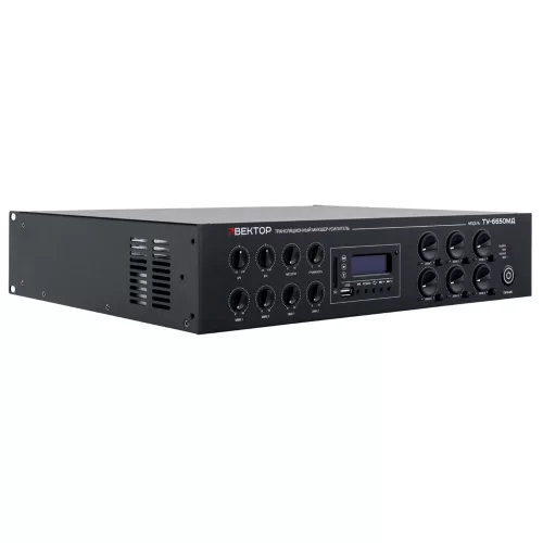 ВЕКТОР ТУ-6650МД Трансляционный микшер-усилитель, 650 Вт., MP3, FM, Bluetooth, 6 зон