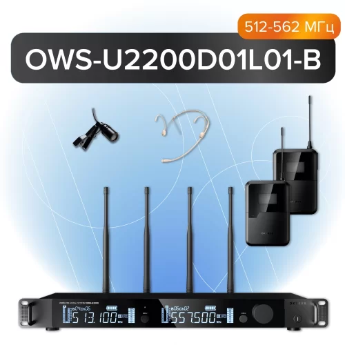 Октава OWS-U2200D01L01-B Радиосистема с головным и петличным микрофонами