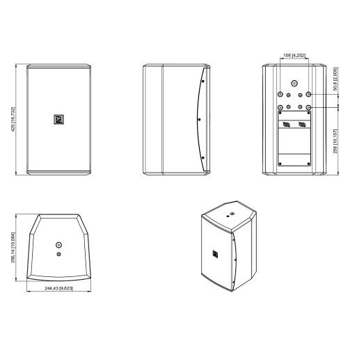 Audac VEXO108/W Пассивная АС, 200 Вт., 8"