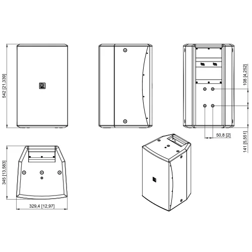 Audac VEXO110/W Пассивная АС, 300 Вт., 10"