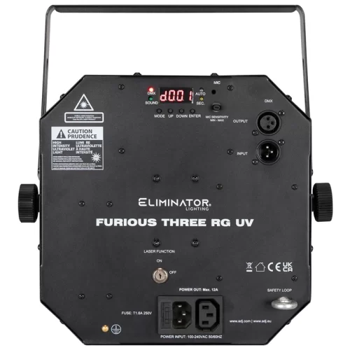 American DJ Furious Three RG UV Световой эффект, 5х5  Вт. RGBWA, 8x3 Вт. UV, лазер