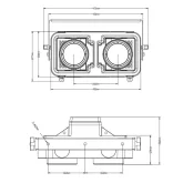 Amixled 2x300 IP65 MOVE BLINDER Блиндер, 2х300 Вт., WW+CW, IP65