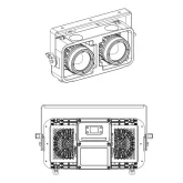 Amixled 2x300 IP65 MOVE BLINDER Блиндер, 2х300 Вт., WW+CW, IP65