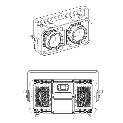 Amixled 2x300 IP65 MOVE BLINDER Блиндер, 2х300 Вт., WW+CW, IP65