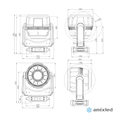 Amixled BiZone FX Вращающаяся голова Wash, Beam, 1х200 Вт., 12x40 Вт., RGBW, LED-кольцо