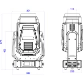 Amixled Mega Pointe 480W Вращающаяся голова BSW, CMY, 480 Вт., лампа PHILIPS-MSD