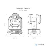 Amixled Spot 160W Вращающаяся голова Spot, 160 Вт., LED-кольцо, CW
