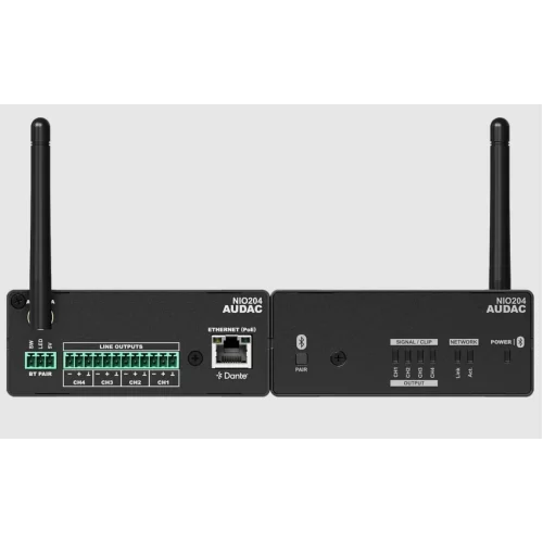 Audac NIO204 Интерфейс Dante/AES67, 0х4, Bluetooth