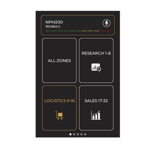 Audac NPM200 Пейджинговая консоль с сенсорным экраном, Dante/AES67, питание POE