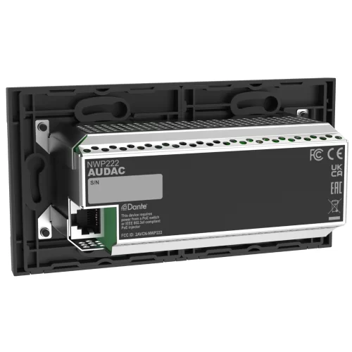 Audac NWP222/W Настенная панель, Bluetooth, Dante/AES67