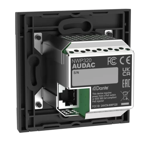 Audac NWP320/W Настенная панель, Bluetooth, Dante/AES67