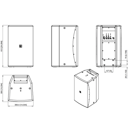 Audac VEXO112A/B Активная АС, 600 Вт., 12"