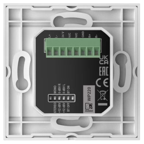 Audac WP220/W Настенная панель подключения Bluetooth