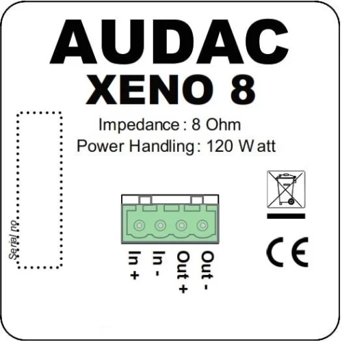 Audac XENO8/W Пассивная АС, 120 Вт., 8"