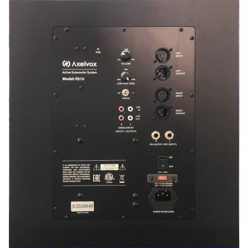 Axelvox RS10 Студийный сабвуфер, 150 Вт., 10"