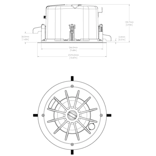 Biamp C-IC6 Black Встраиваемая АС, 60 Вт., 8 Ом., 6"