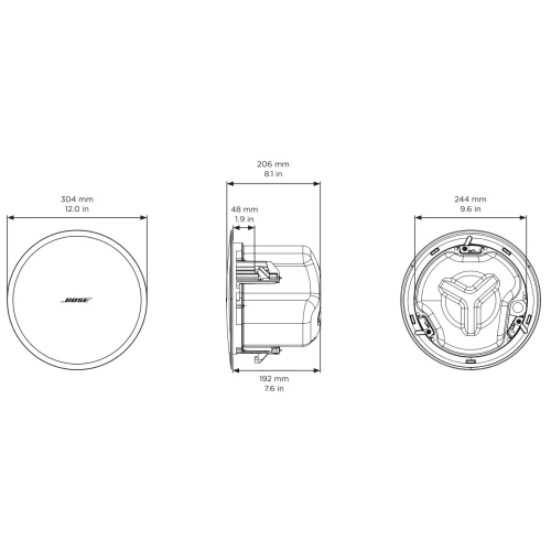 Bose DesignMax DM5C White Встраиваемая АС, 6/12/25/50 Вт., 70/100 В, 5,25", пара