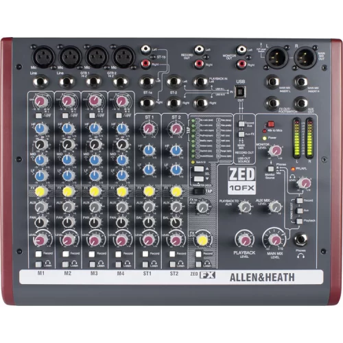 Allen & Heath ZED-10FX (ZED10FX) 8-канальный аналоговый микшер, FX