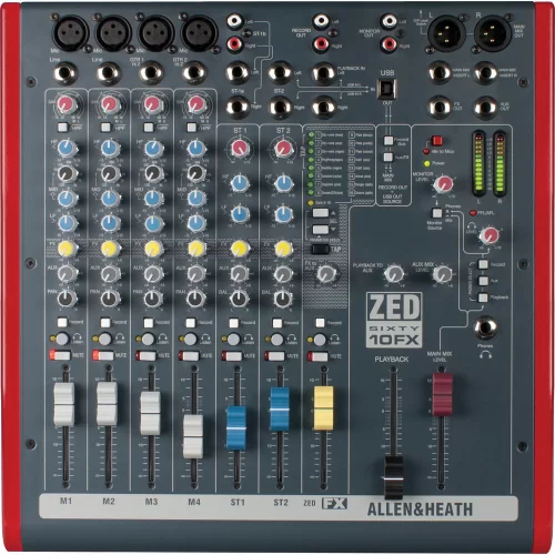Allen & Heath ZED60-10FX 10-канальный аналоговый микшер, FX
