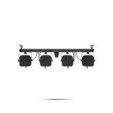 Chauvet-DJ 4BAR HEX ILS Комплект светодиодных прожекторов, 4 прожектора H7 (7x5,1W RGBAW+UV)