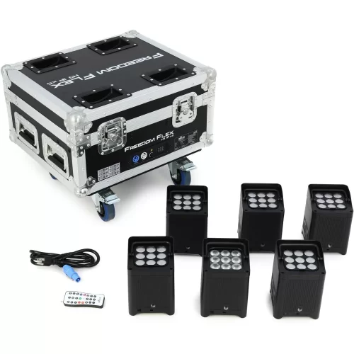 Chauvet-DJ Freedom Flex H9 IP X6 Комплект из 6 светодиодных аккумуляторных прожекторов в кейсе, IP 65