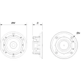 DAS Audio DECO-5-T Потолочная АС, 1,5-3- 6-12 Вт., 5"