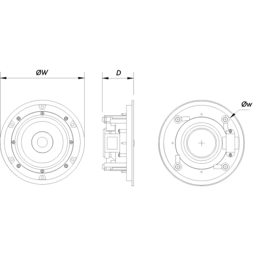 DAS Audio DECO-5-T Потолочная АС, 1,5-3- 6-12 Вт., 5"