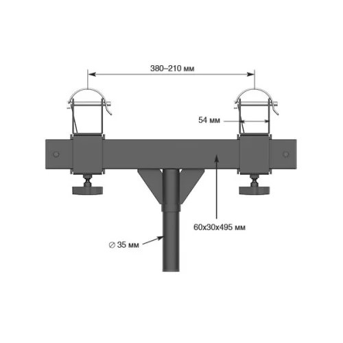ECO LS086 Black + AM4004 Стойка-элеватор с лебёдкой, нагрузка 160 кг., высота 5,4 м.