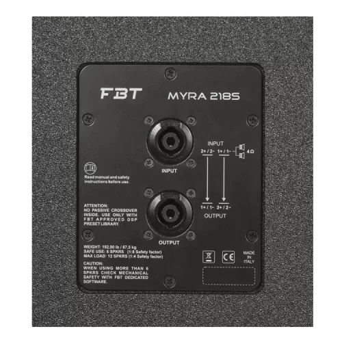 FBT MYRA 218S Сабвуфер ЛМ, 3000 Вт., 2х18"