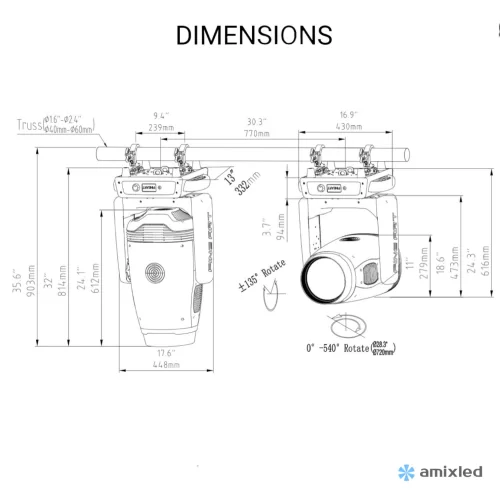 FINE ART 1700 Ultra BSWF Вращающаяся голова BSWF, 1500 Вт., CMY+CTO