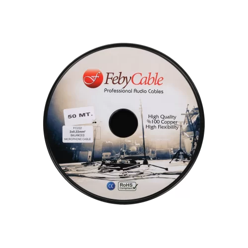 Feby Сable FC222BL-50 Кабель микрофонный, 2х0,22